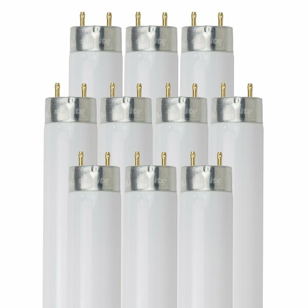 Sunlite F32T8/SP835 4Ft T8 Linear Fluorescent Light Bulb, 32W, 3050 Lumens, Bi-Pin G13 Base, 3500K, 10PK 30244-SU